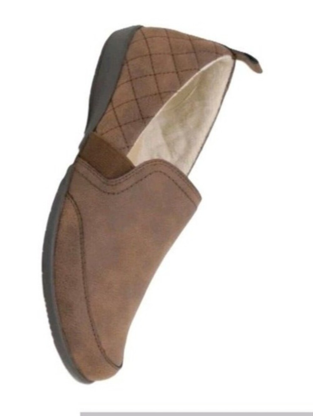 New In Box JSport Womens 7.5 Brown Faux Leather Lisa Slide On Memory Foam Shoes - Picture 2 of 7